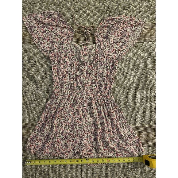 Floral Romper w Lace Detail - S - Picture 4 of 5